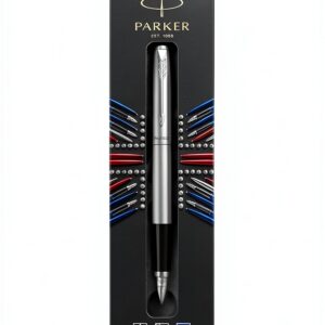 Stylo plume Parker Jotter acier inoxydable pointe fine bleu-0