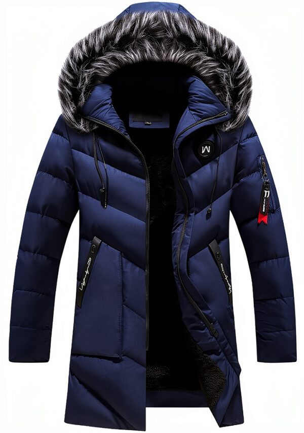 Blouson Homme Hiver Capuche Amovible Veste Chaude-0