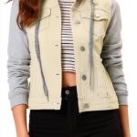 Allegra K Blouson Femme Capuchon Cordon Poches Lavable-0