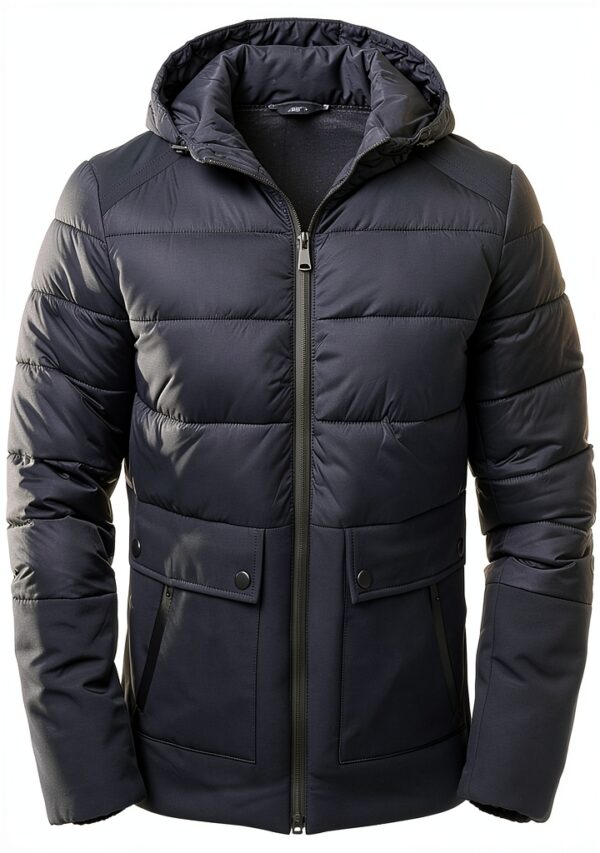 Veste Mi Saison Homme Fourrure Capuche Manteau Hiver Chaud-1