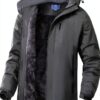 Veste Hiver Homme Polyester Capuche Amovible Poche Zippée-0