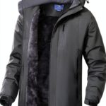 Veste Hiver Homme Polyester Capuche Amovible Poche Zippée-0