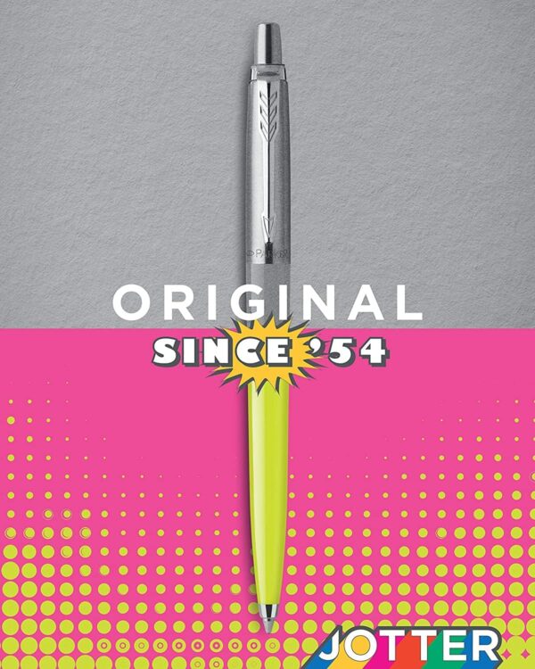 Stylo Parker Jotter Pop Art rétractable acier inoxydable-4