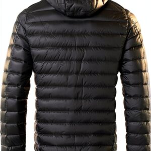 Doudoune JOTT Homme Noir Capuche Duvet Plume Modèle Nico-0