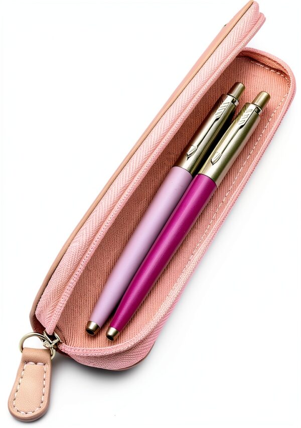 Stylo Parker Jotter lot deux couleurs encre bleue usage-0