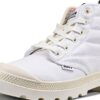 Palladium Bottes Unisexe Adulte Textile Lacets Blanc Marron-0