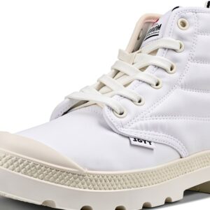 Palladium Bottes Unisexe Adulte Textile Lacets Blanc Marron-0