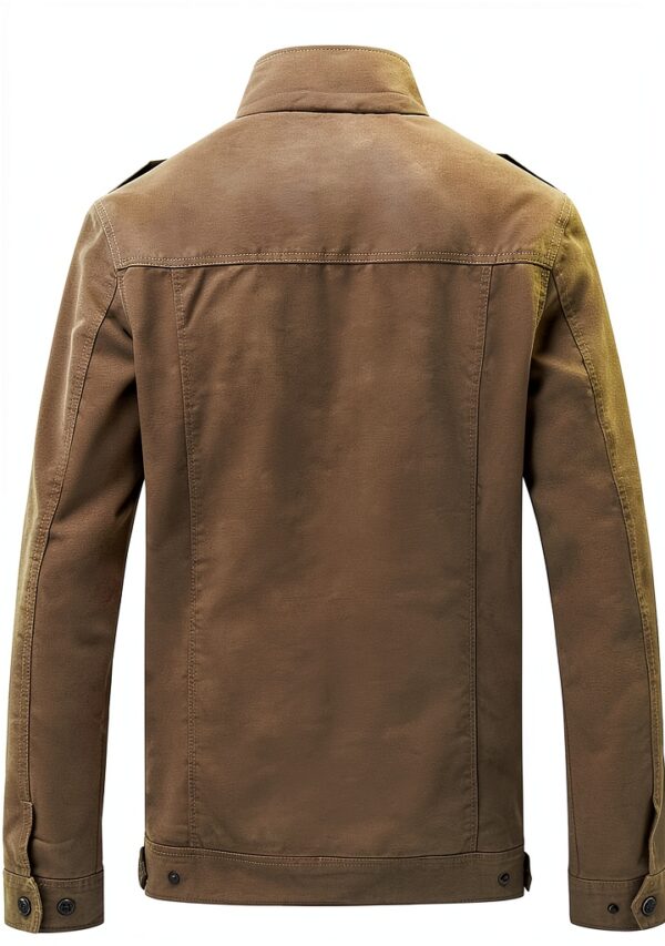 Veste militaire homme coton coupe-vent poches multiples-1