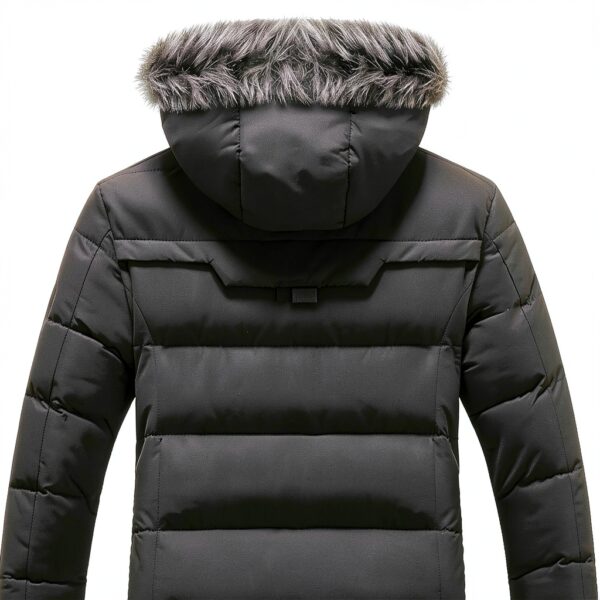 Blouson Homme Cuir Veste Aviateur Fermeture Zippée Hiver-4