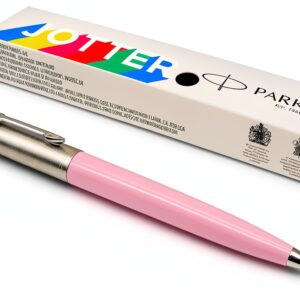 Stylo Parker Jotter Rose Pastel Rétractable Pointe Moyenne-0