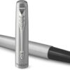 Stylo plume Parker Jotter acier inoxydable pointe fine bleu-3