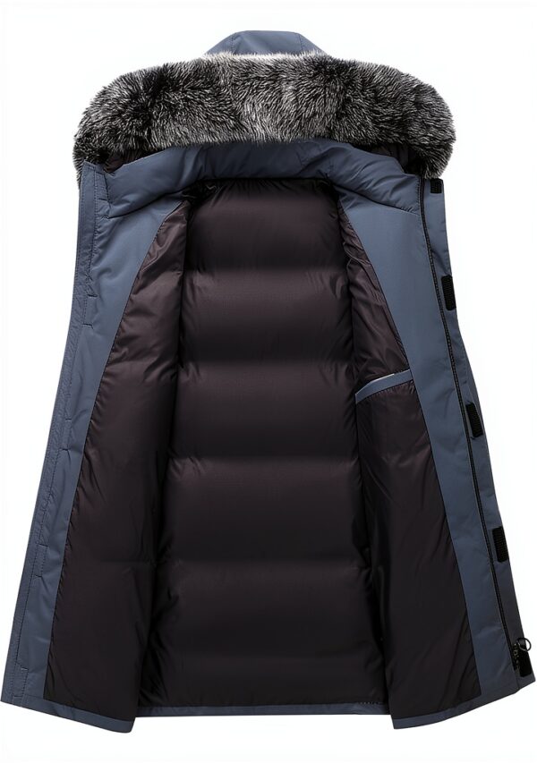 Manteau homme Générique chaud polyvalent marine vert foncé-3