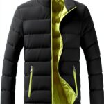 Manteau homme Kieyxd protection froid matière souple design-0