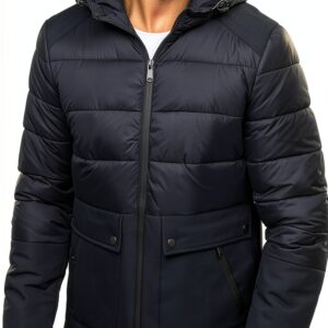 Veste Mi Saison Homme Fourrure Capuche Manteau Hiver Chaud-0