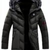 Veste Jott Homme Manteau Hiver Chaud Capuche Fourrure-0