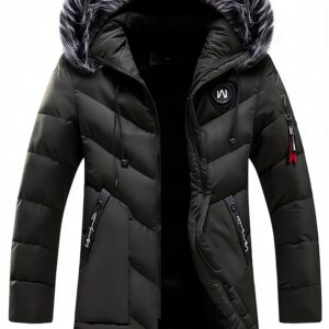 Veste Jott Homme Manteau Hiver Chaud Capuche Fourrure-0