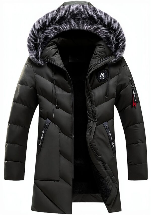 Veste Jott Homme Manteau Hiver Chaud Capuche Fourrure-0