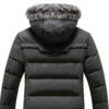 Blouson Homme Hiver Veste Chaude Coupe-Vent Parka Fourrure-4