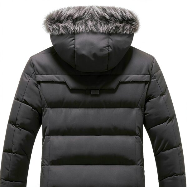 Blouson Homme Hiver Veste Chaude Coupe-Vent Parka Fourrure-4