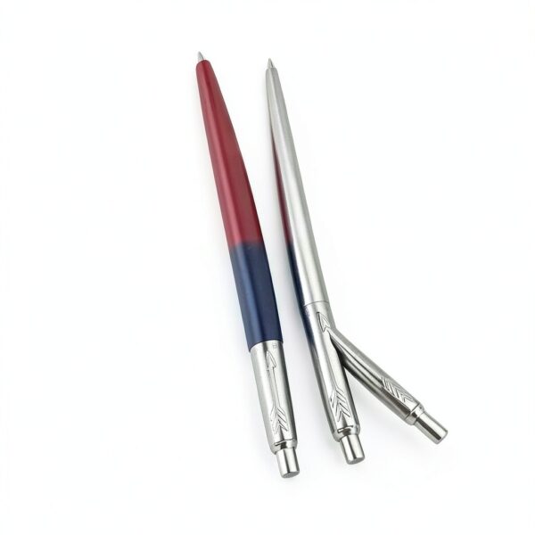 Parker stylo trio acier inoxydable rétractable bleu rouge-5