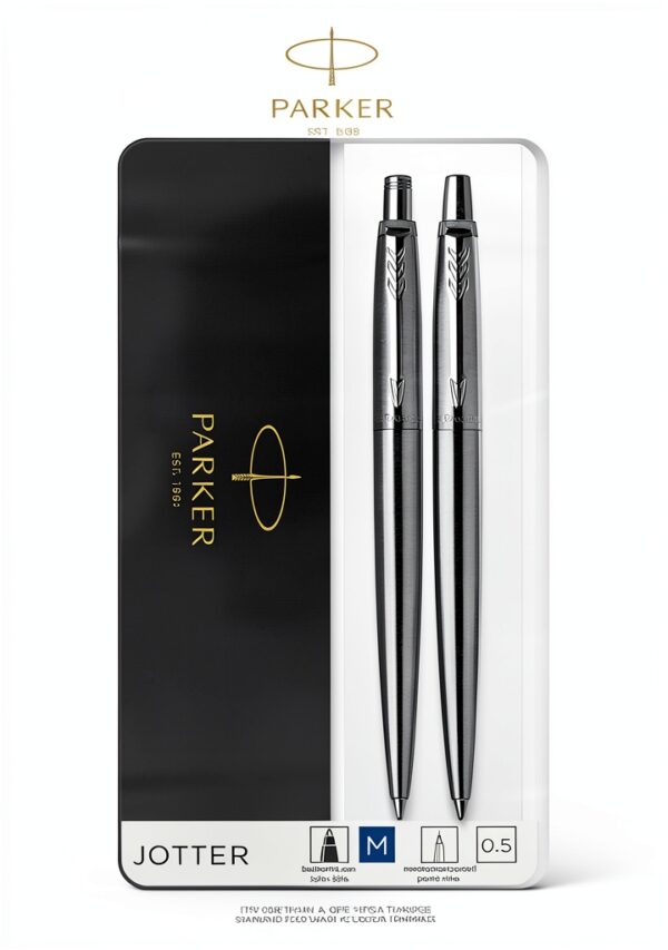 Parker Jotter Coffret duo stylo bille portemine acier-0