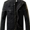 Veste militaire homme coupe-vent coton poches multiples-0