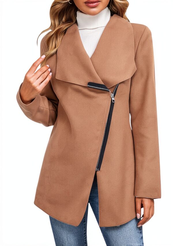 Manteau femme hiver long fourrure chaude Generic Marine Kaki-0