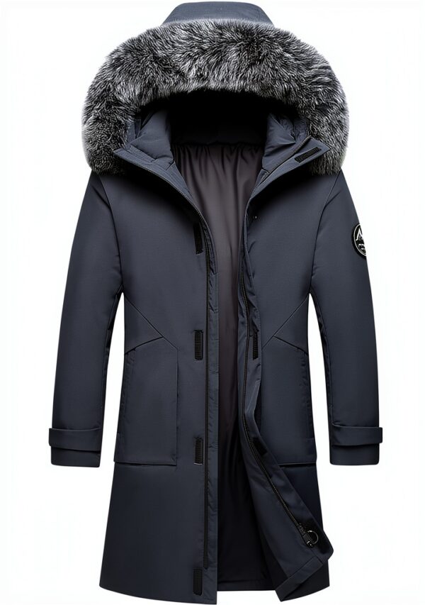 Manteau homme Générique chaud polyvalent marine vert foncé-2