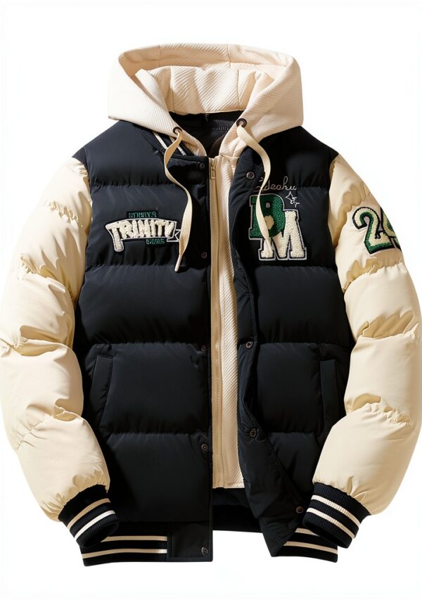 Manteau hiver homme Kieyxd doux chaud design moderne-0