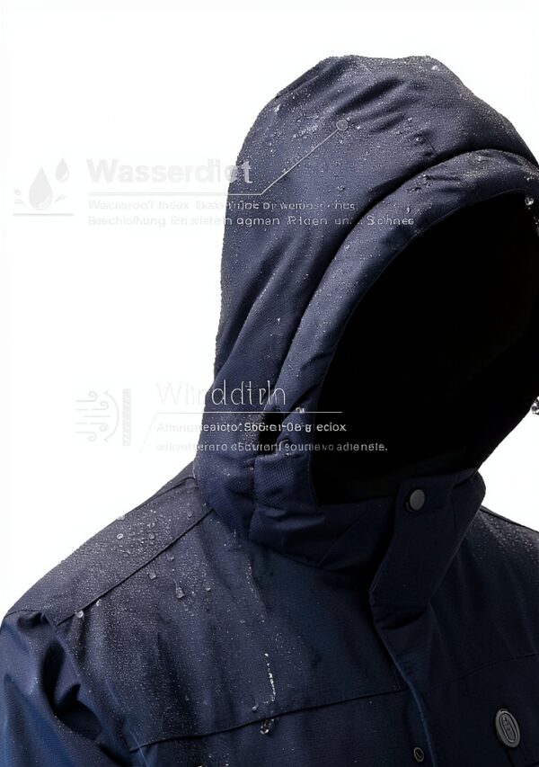 Veste d'hiver homme polyester capuche amovible multi-poches-2