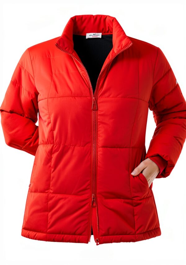 Manteau femme hiver long capuche Generic Rouge Noir Beige-2