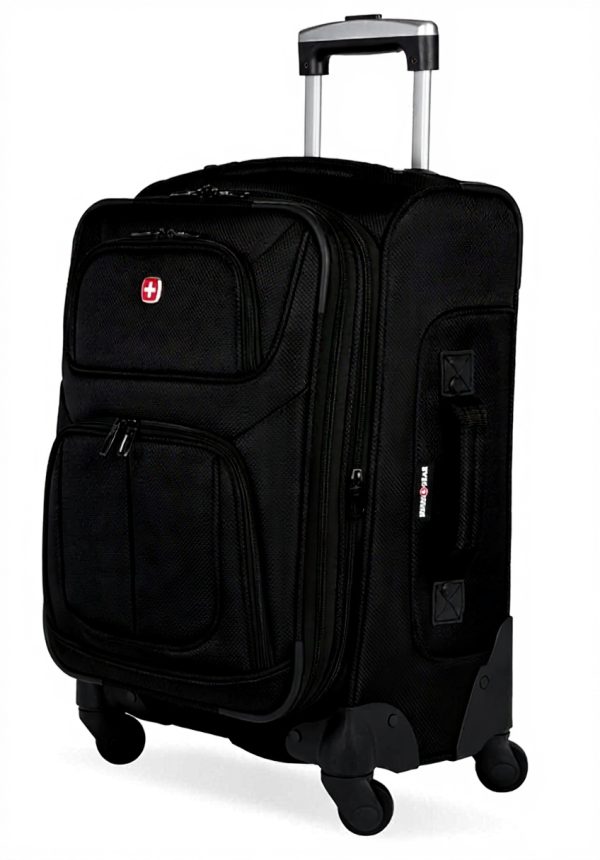 Valise SwissGear Noir Roues 360 Poignée Télescopique Adulte