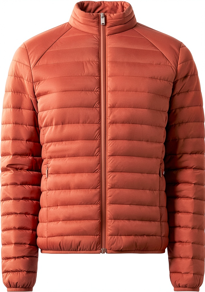 Chaqueta Jott orange portée par un homme en extérieur