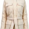 Jott Abrigo Mujer Beige Manteau en laine XL-0