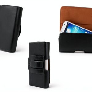 DFV mobile Étui Ceinture Cuir Synthétique pour LG JIL Sander - Noir-0