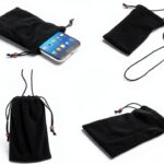Étui Housse Tissu Flanelle DFV mobile pour LG JIL Sander Mobile – Noir-0