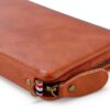 Étui portefeuille DFV mobile pour LG JIL Sander – Marron, aimanté-7