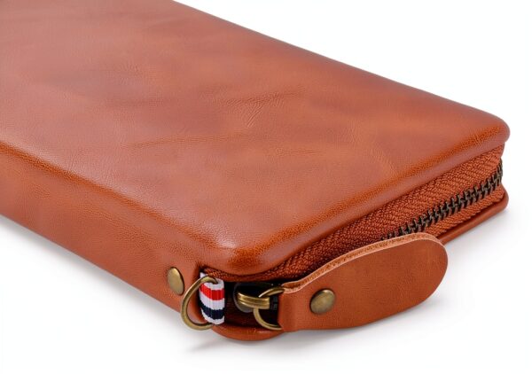 Étui portefeuille DFV mobile pour LG JIL Sander – Marron, aimanté-7
