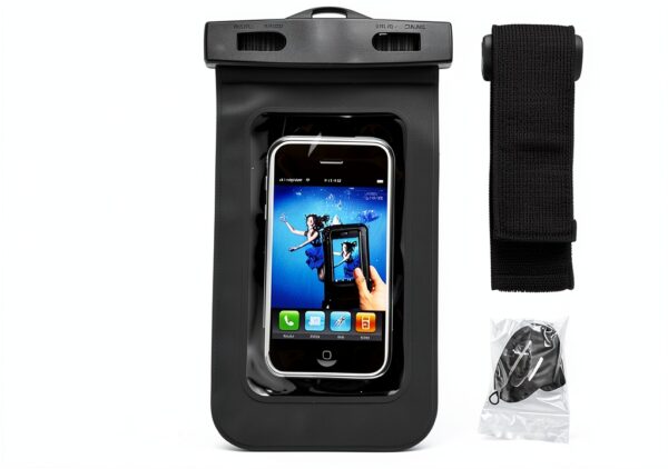 DFV mobile Étui Étanche Universel 10M pour LG JIL Sander Mobile – Noir-1