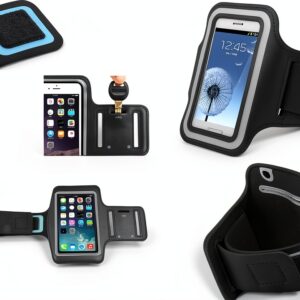Armband DFV Neoprene Étanche Sport - Compatible LG Jil Sander Noir-0