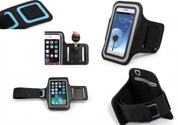 Armband DFV Neoprene Étanche Sport - Compatible LG Jil Sander Noir-0