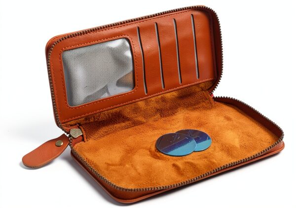 Étui portefeuille DFV mobile pour LG JIL Sander – Marron, aimanté-4