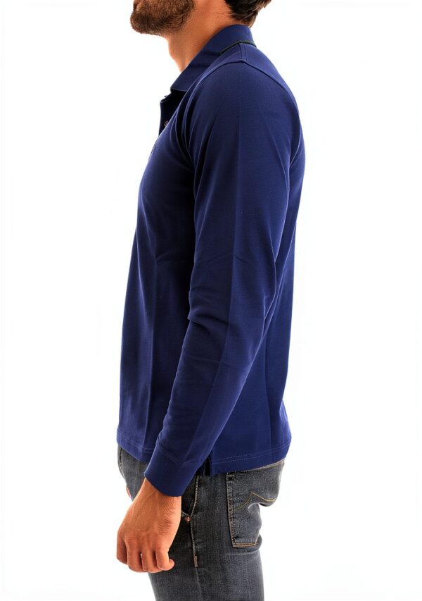 Polo Homme SUN 68 A40103 Blue Profondo Polo à manches longues-1