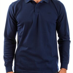 Polo Homme SUN 68 A40103 Blue Profondo Polo à manches longues-0