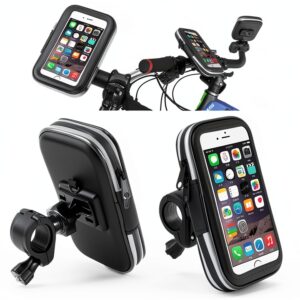 Support réfléchissant DFV mobile pour guidon vélo noir étanche 360°-0