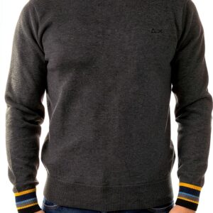 SUN 68 Round Cuffs Stripes T‑shirt homme gris foncé XL-0