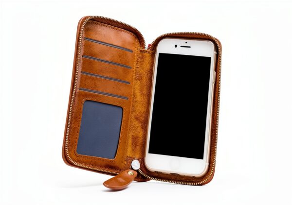 Étui portefeuille DFV mobile pour LG JIL Sander – Marron, aimanté-5