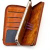 Étui portefeuille DFV mobile pour LG JIL Sander – Marron, aimanté-3