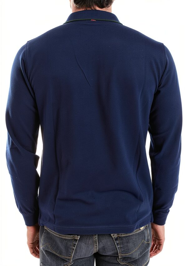 Polo Homme SUN 68 A40103 Blue Profondo Polo à manches longues-2